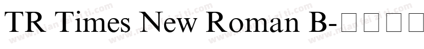 TR Times New Roman B字体转换